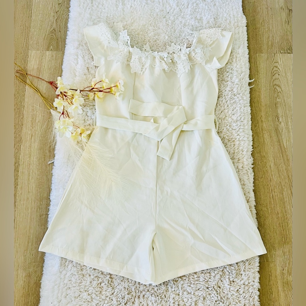 Elegant White Lace Romper